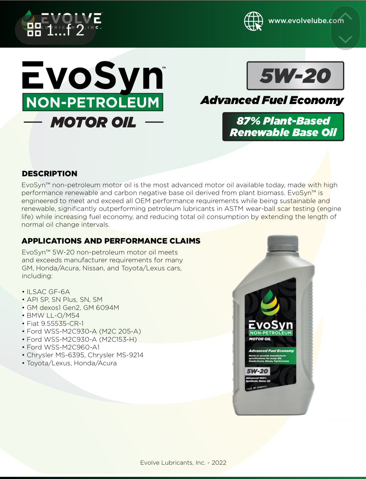 Evo-Syn 5W-20
