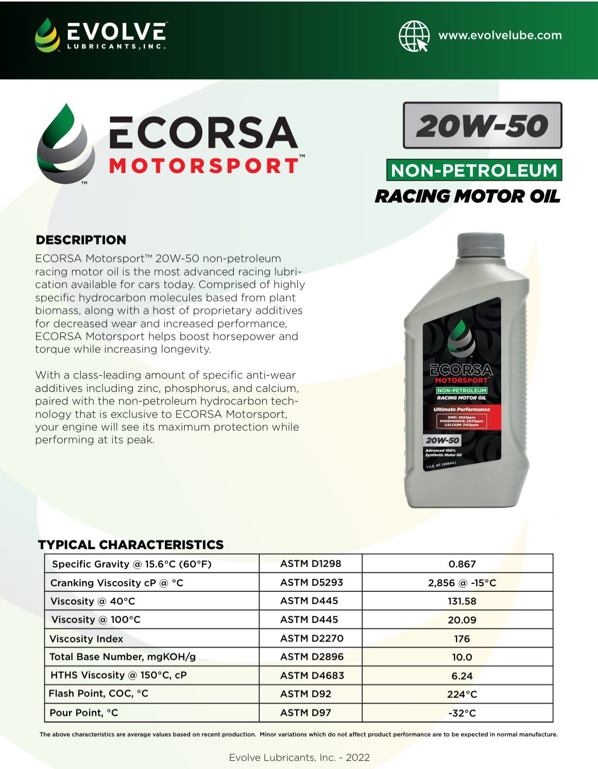 Ecorsa Motorsport 20W-50